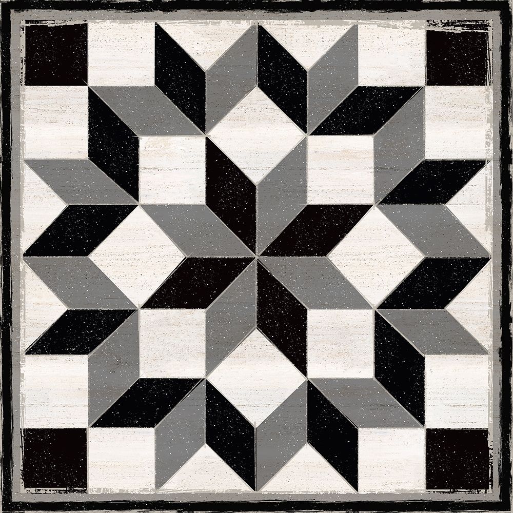 Wall Art Painting id:380465, Name: Black and  White Quilt Block I, Artist: Reed, Tara