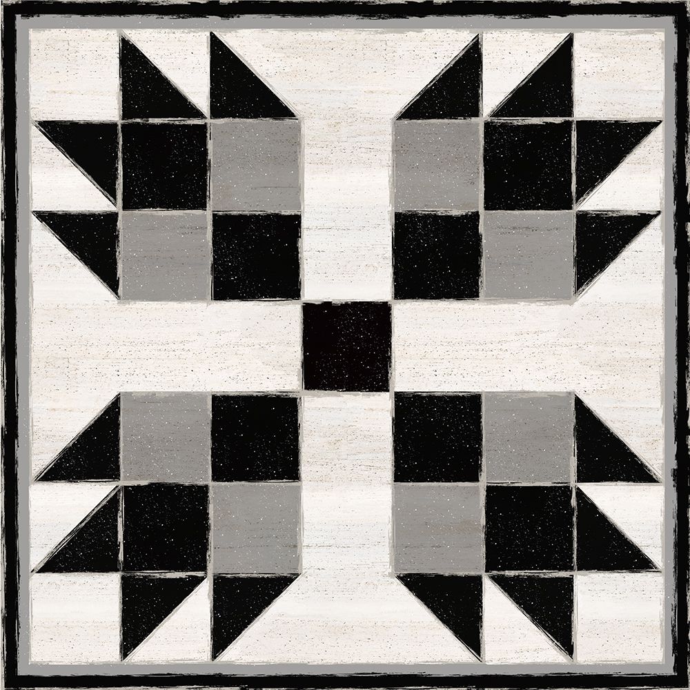 Wall Art Painting id:380471, Name: Black  and White Quilt Block VII, Artist: Reed, Tara