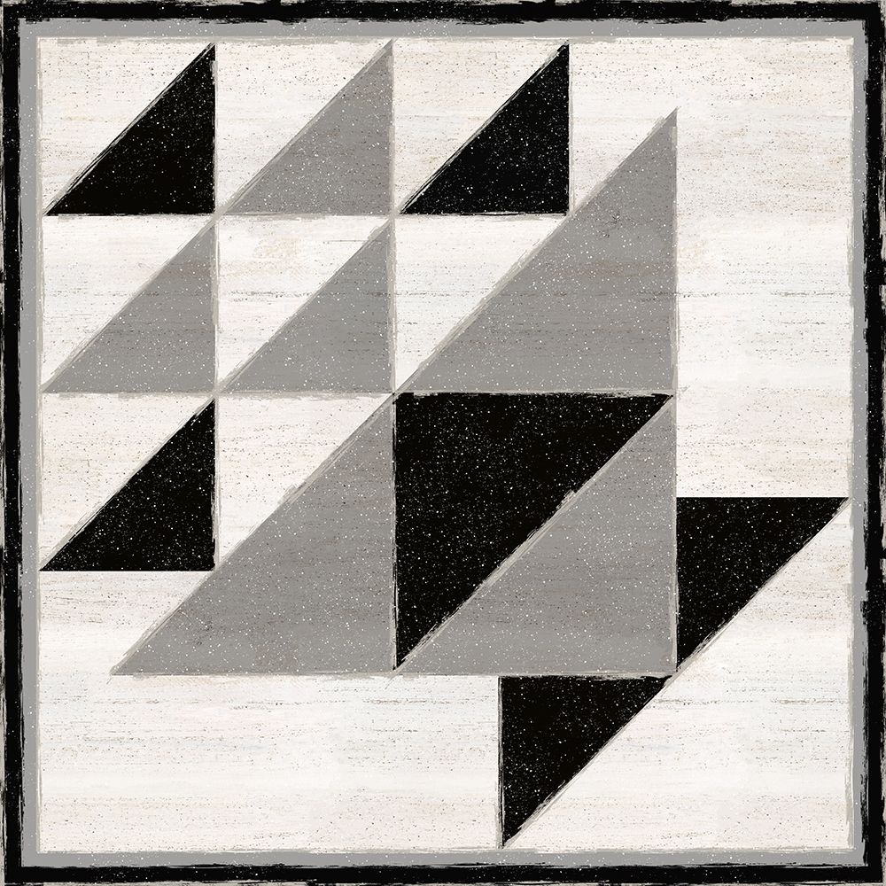 Wall Art Painting id:380472, Name: Black  and White Quilt Block VIII, Artist: Reed, Tara