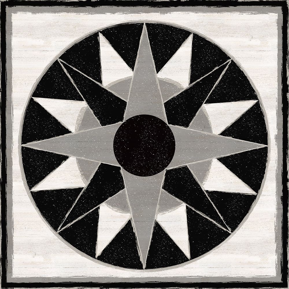 Wall Art Painting id:380474, Name: Black  and White Quilt Block X, Artist: Reed, Tara