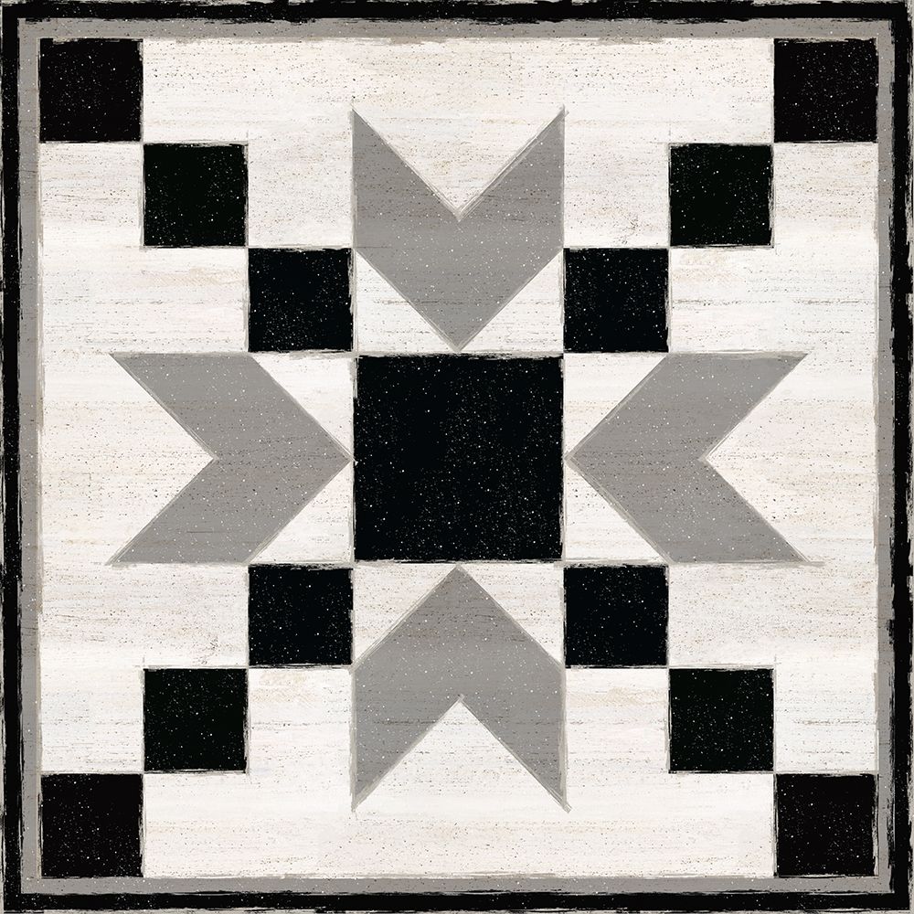 Wall Art Painting id:380475, Name: Black  and White Quilt Block XI, Artist: Reed, Tara