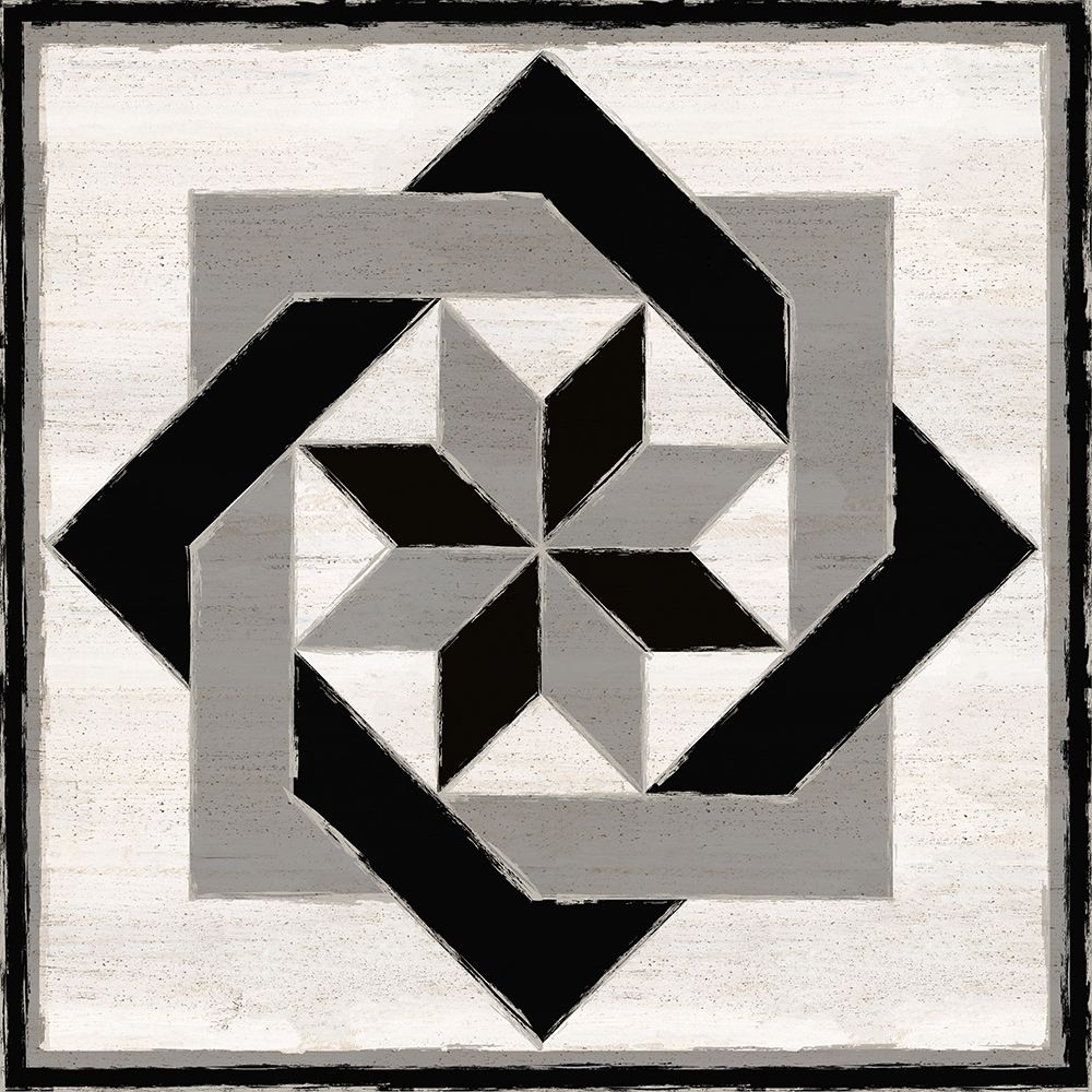 Wall Art Painting id:380476, Name: Black  and White Quilt Block XII, Artist: Reed, Tara