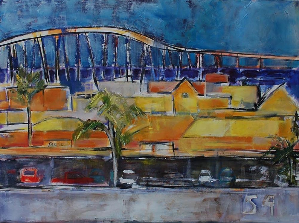 Wall Art Painting id:427749, Name: Under the Bridge, Artist: Marie, Susanne