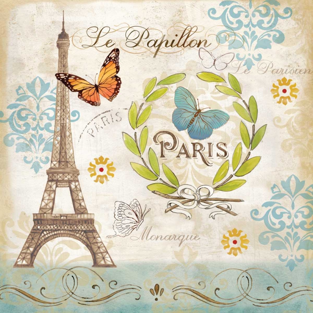 Wall Art Painting id:64757, Name: Le Papillon Paris I, Artist: Coulter, Cynthia