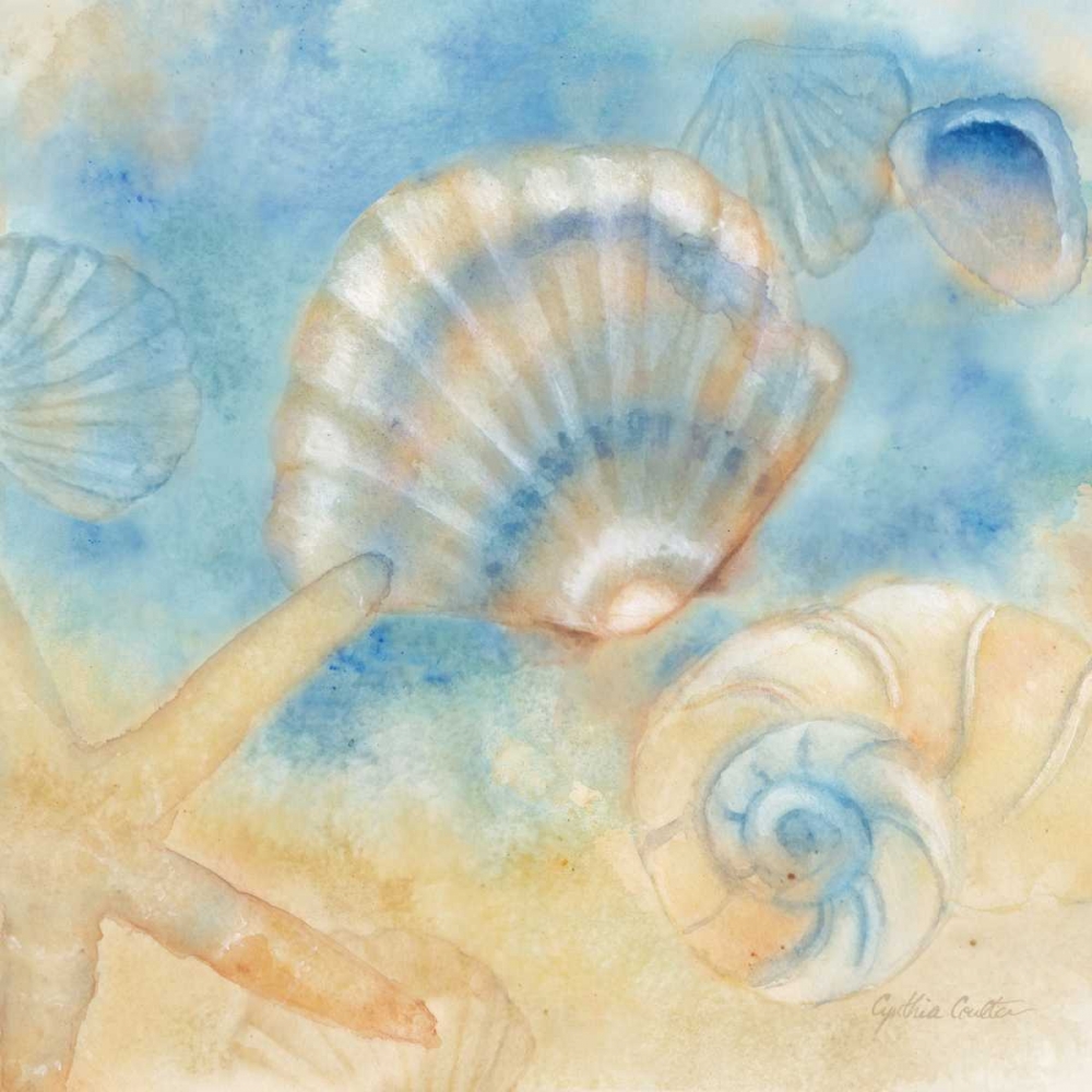 Wall Art Painting id:64770, Name: Watercolor Shells II, Artist: Coulter, Cynthia