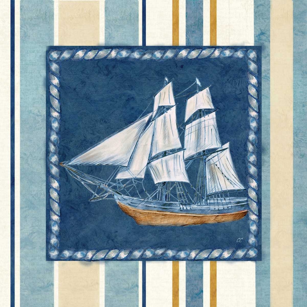 Wall Art Painting id:59578, Name: Nautical Stripe II, Artist: Coulter, Cynthia