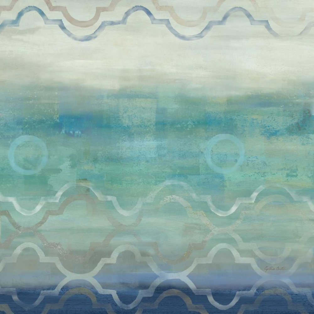 Wall Art Painting id:53531, Name: Abstract Waves Blue-Gray I, Artist: Coulter, Cynthia