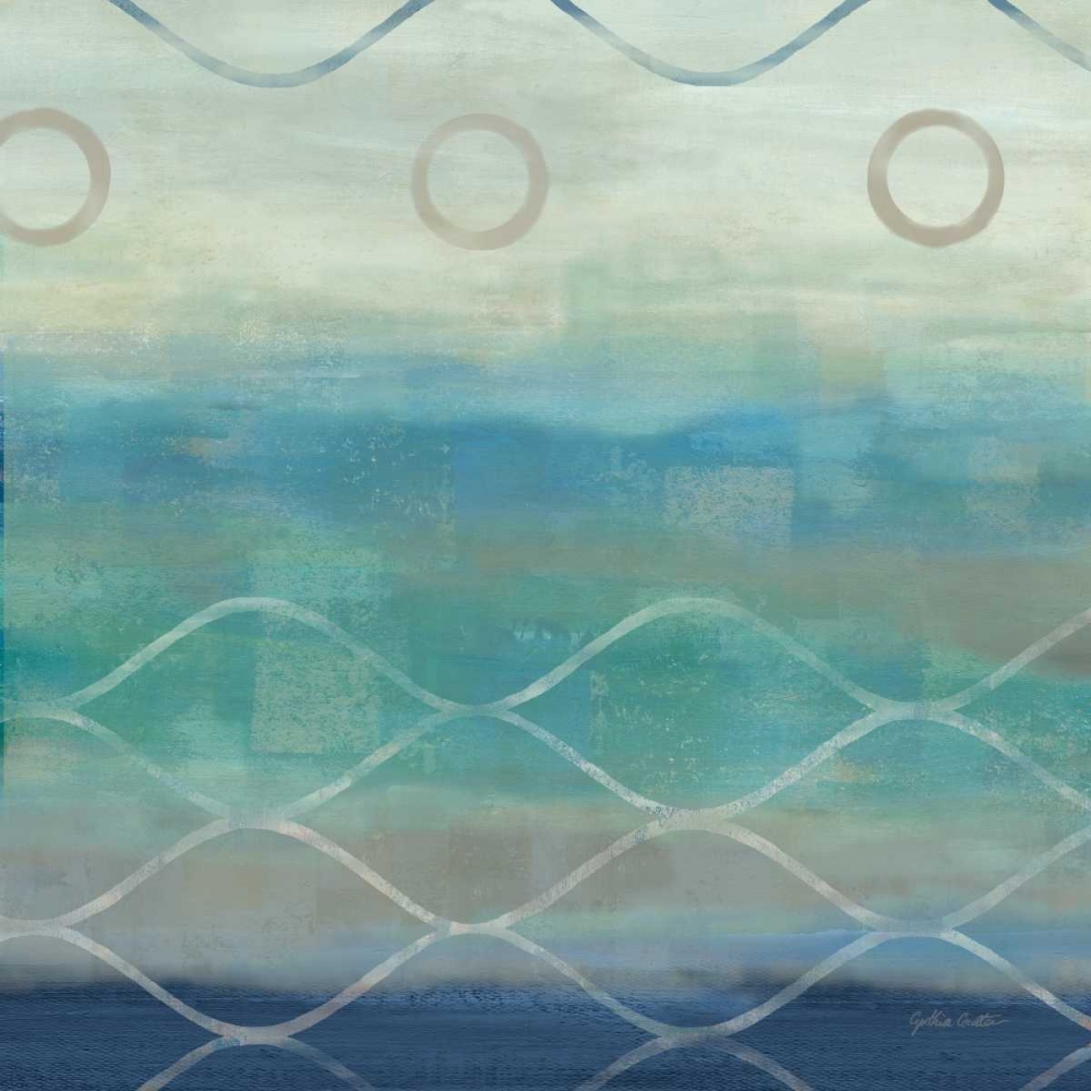 Wall Art Painting id:53532, Name: Abstract Waves Blue-Gray II, Artist: Coulter, Cynthia