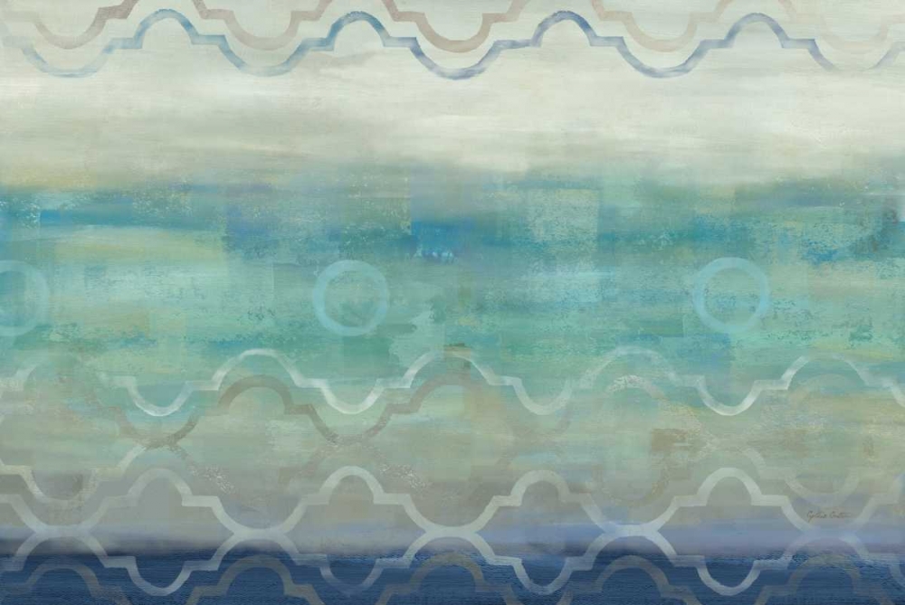 Wall Art Painting id:53535, Name: Abstract Waves Blue-Gray Landscape, Artist: Coulter, Cynthia