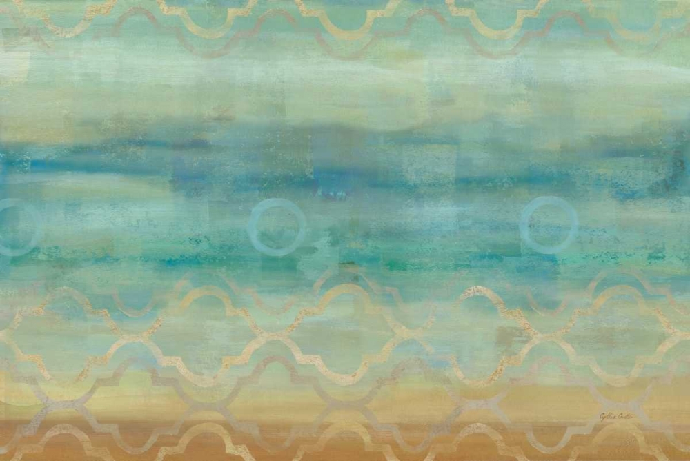 Wall Art Painting id:53538, Name: Abstract Waves Blue Landscape, Artist: Coulter, Cynthia