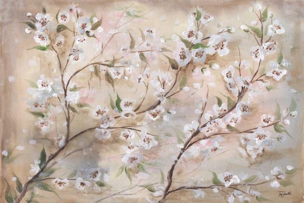 Wall Art Painting id:52911, Name: Cherry Blossoms Taupe Landscape , Artist: Tre Sorelle Studios