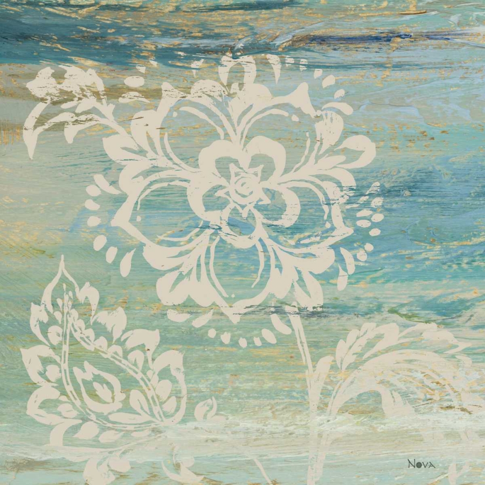 Wall Art Painting id:52959, Name: Blue Indigo with Lace IV , Artist: Studio Nova