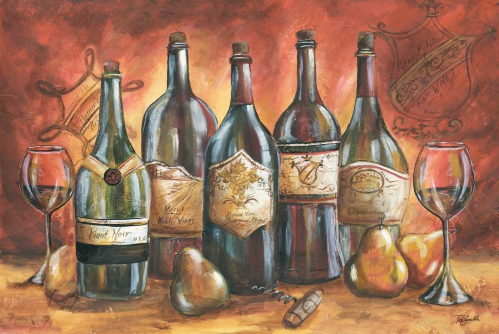 Wall Art Painting id:53044, Name: Red and Gold Wine Landscape , Artist: Tre Sorelle Studios