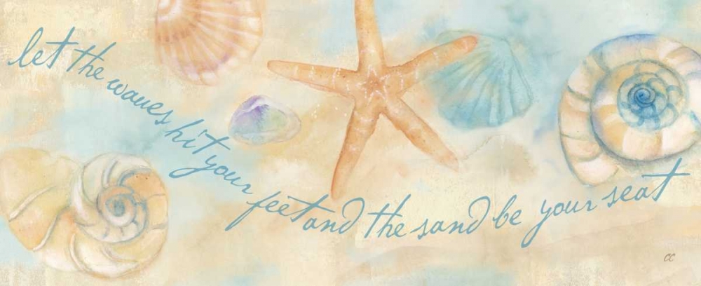 Wall Art Painting id:53584, Name: Watercolor Shell Sentiment Panel I, Artist: Coulter, Cynthia