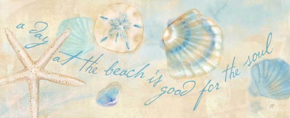 Wall Art Painting id:53585, Name: Watercolor Shell Sentiment Panel II, Artist: Coulter, Cynthia