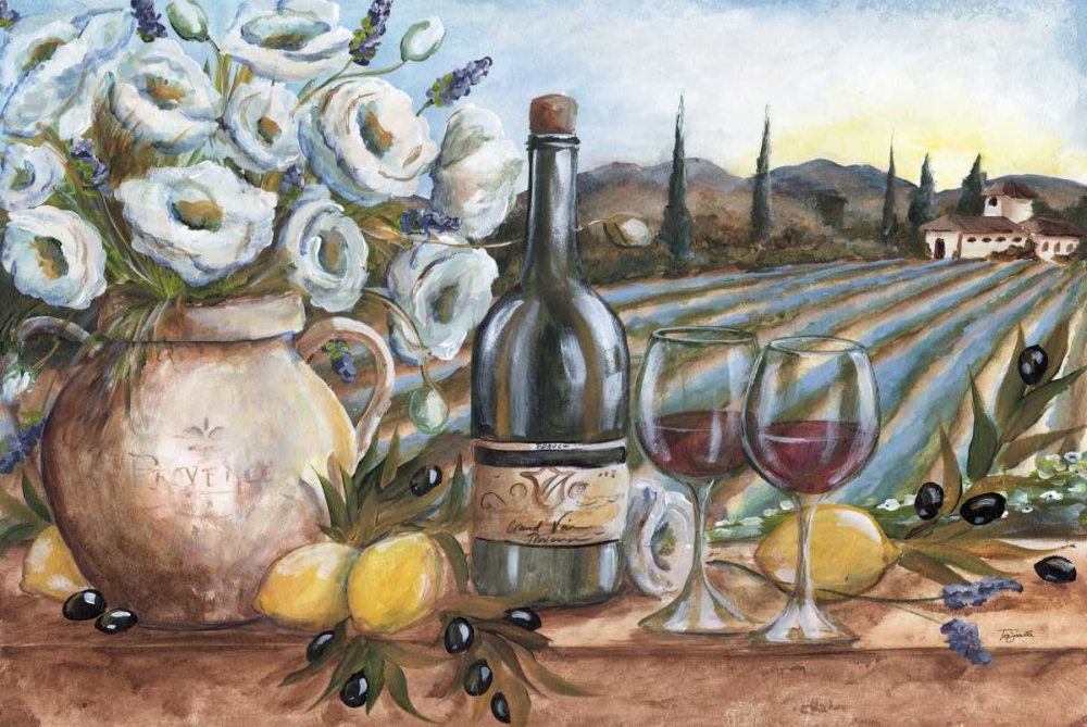 Wall Art Painting id:53607, Name: Provence Wine Landscape, Artist: Tre Sorelle Studios