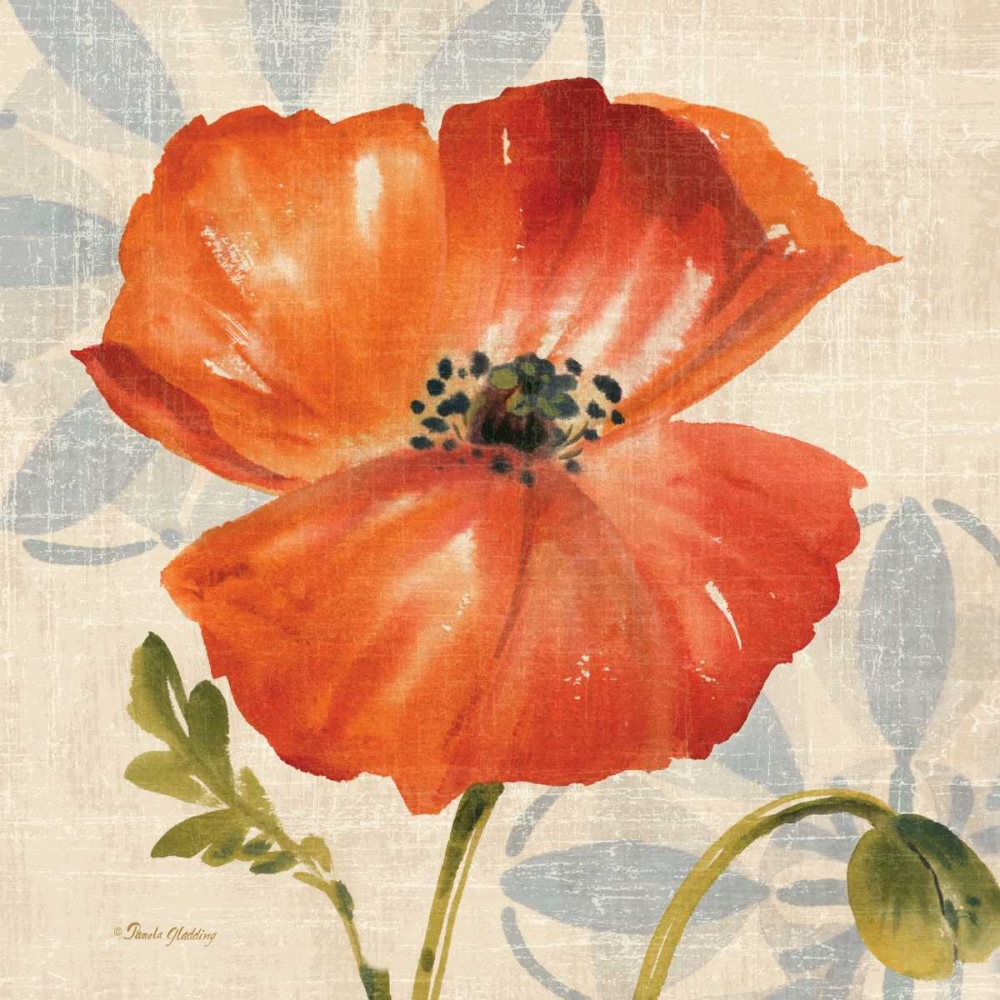Wall Art Painting id:53649, Name: Watercolor Poppies I, Artist: Gladding, Pamela