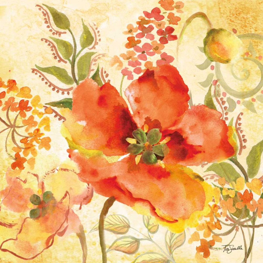 Wall Art Painting id:70148, Name: Bohemian Poppies I, Artist: Tre Sorelle Studios
