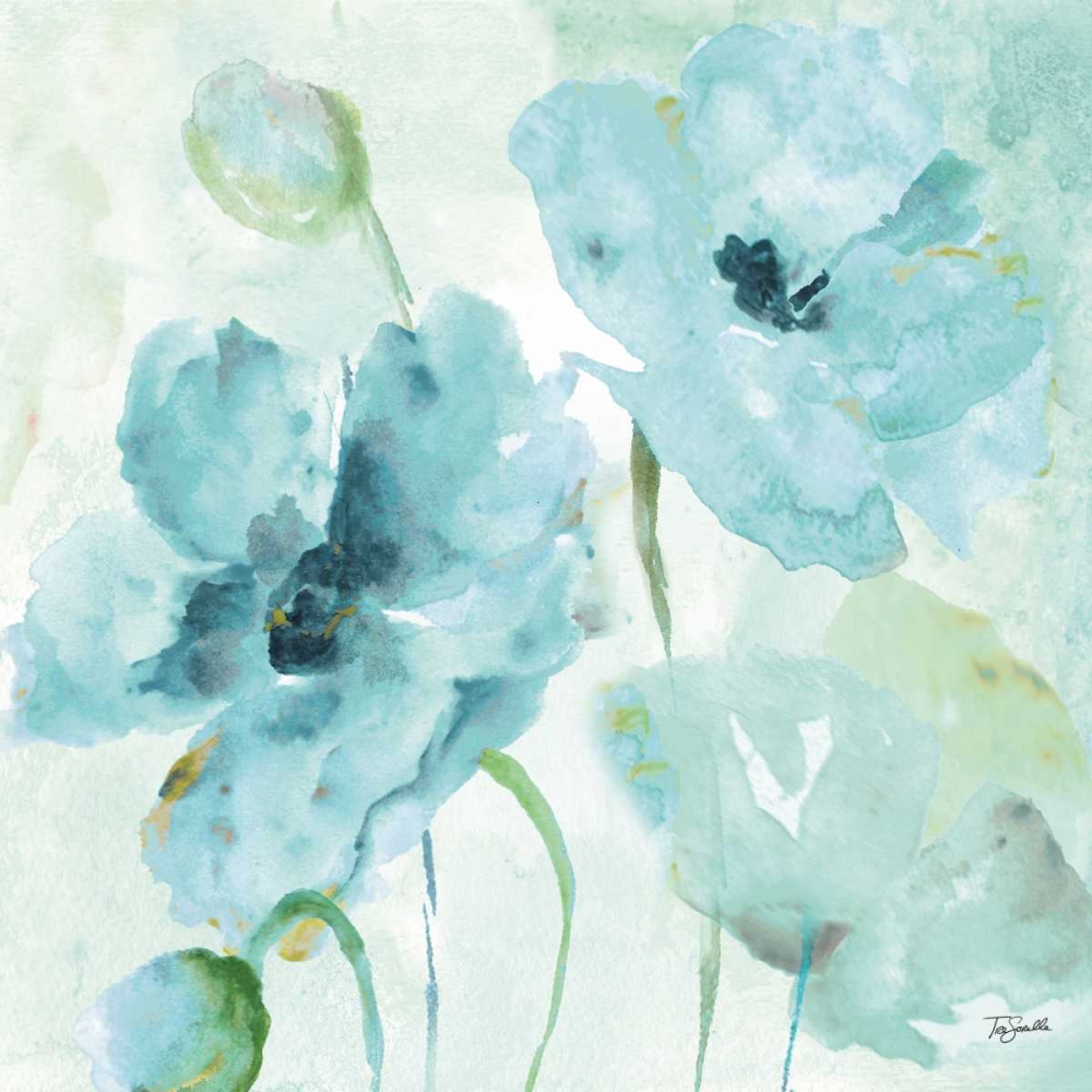 Wall Art Painting id:70153, Name: Watercolor Garden Blue II, Artist: Tre Sorelle Studios
