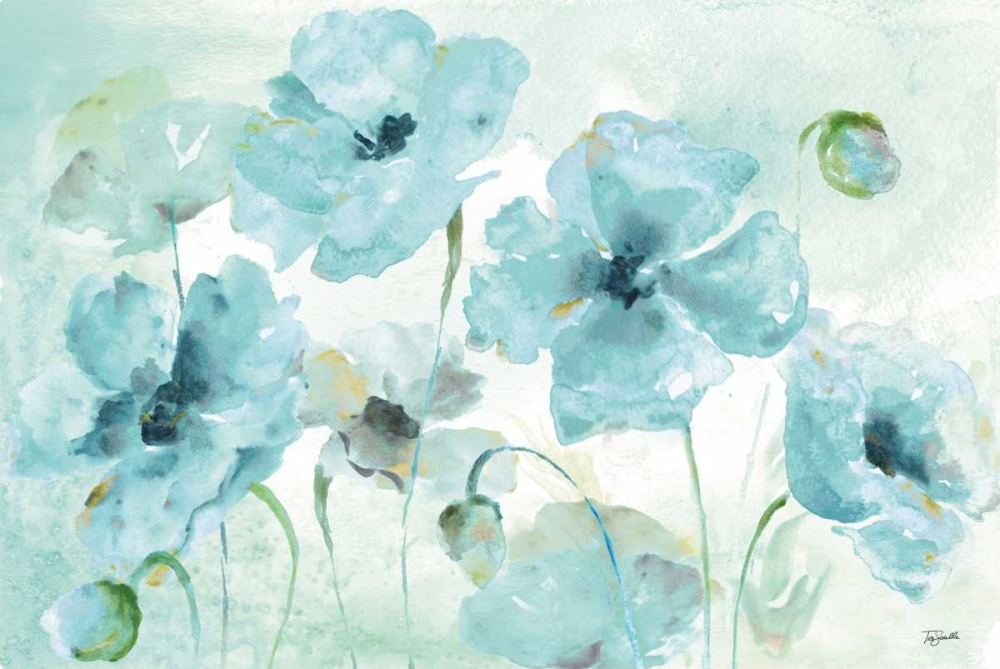 Wall Art Painting id:70156, Name: Watercolor Garden Blue Landscape, Artist: Tre Sorelle Studios