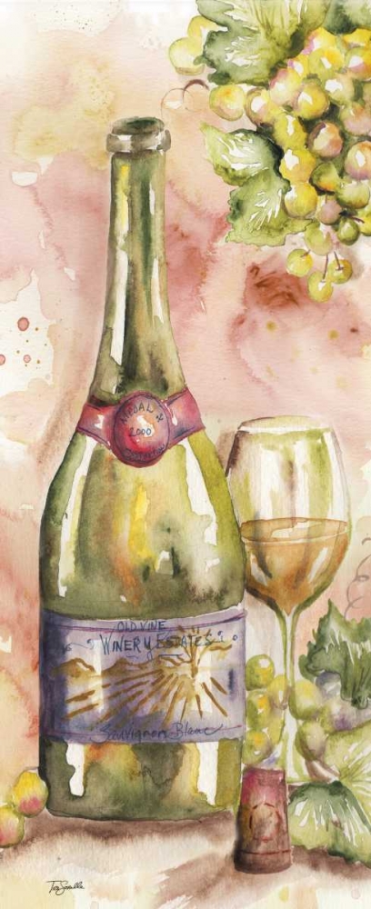 Wall Art Painting id:70235, Name: Watercolor Wine Panel II, Artist: Tre Sorelle Studios