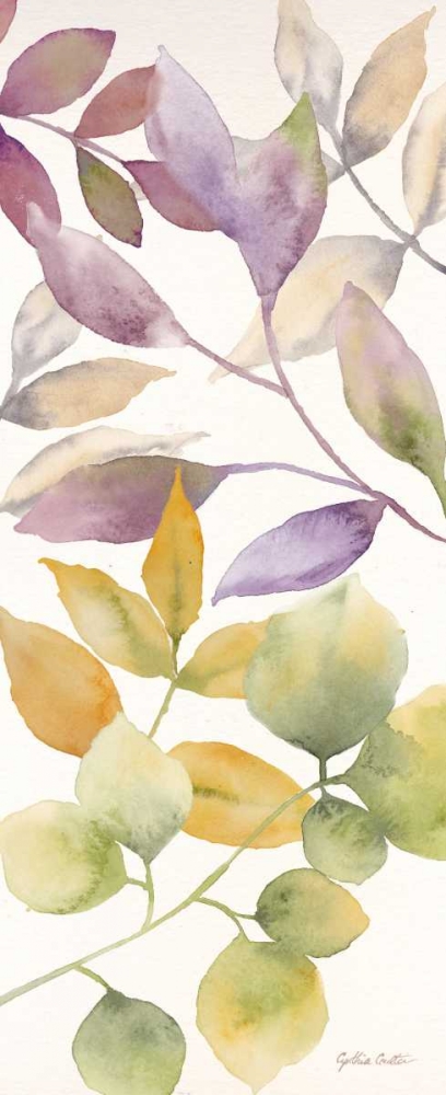 Wall Art Painting id:77993, Name: Watercolor Leaves Panel I, Artist: Coulter, Cynthia