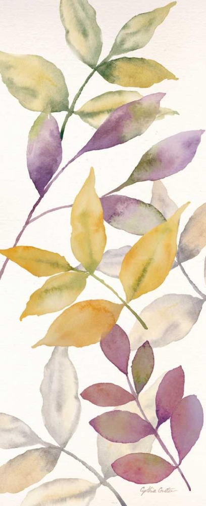 Wall Art Painting id:77994, Name: Watercolor Leaves Panel II, Artist: Coulter, Cynthia
