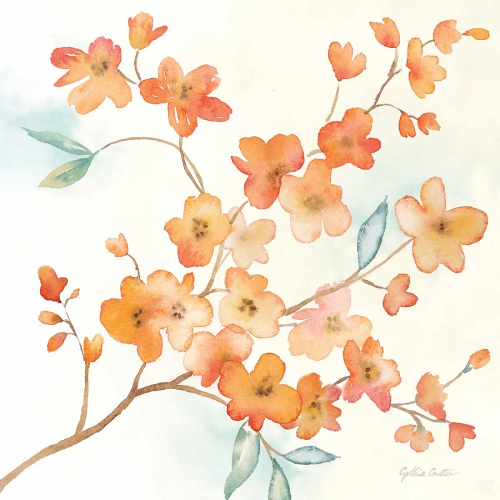 Wall Art Painting id:78062, Name: Coral Blossom Branches I, Artist: Coulter, Cynthia