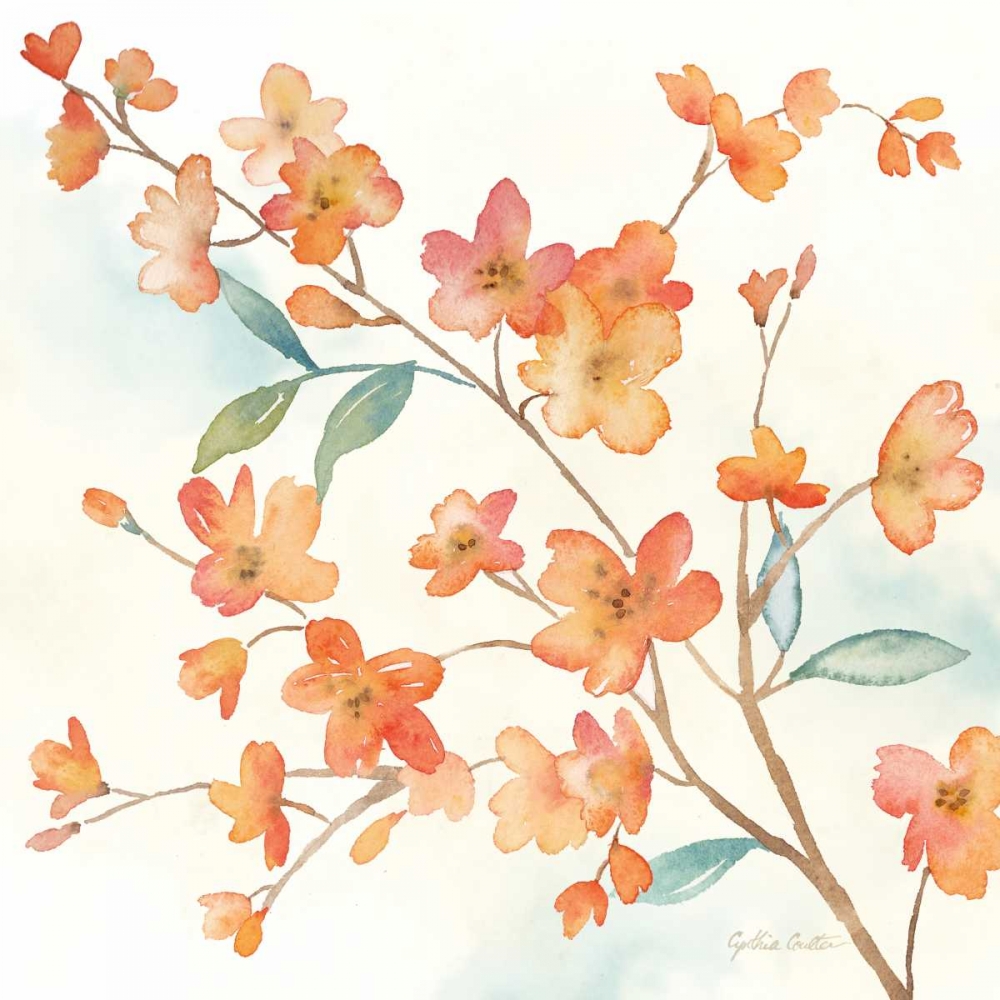 Wall Art Painting id:78063, Name: Coral Blossom Branches II, Artist: Coulter, Cynthia