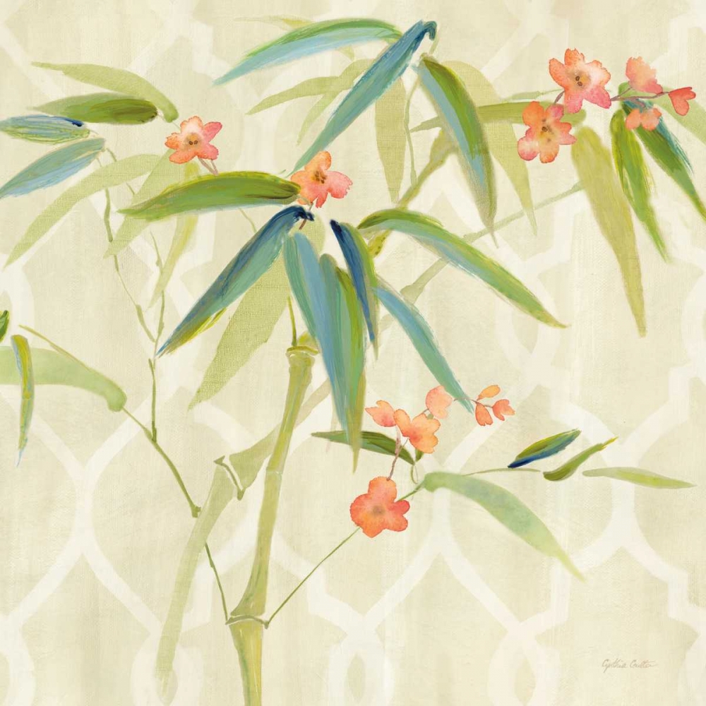 Wall Art Painting id:78064, Name: Zen Bamboo w/blossoms I, Artist: Coulter, Cynthia