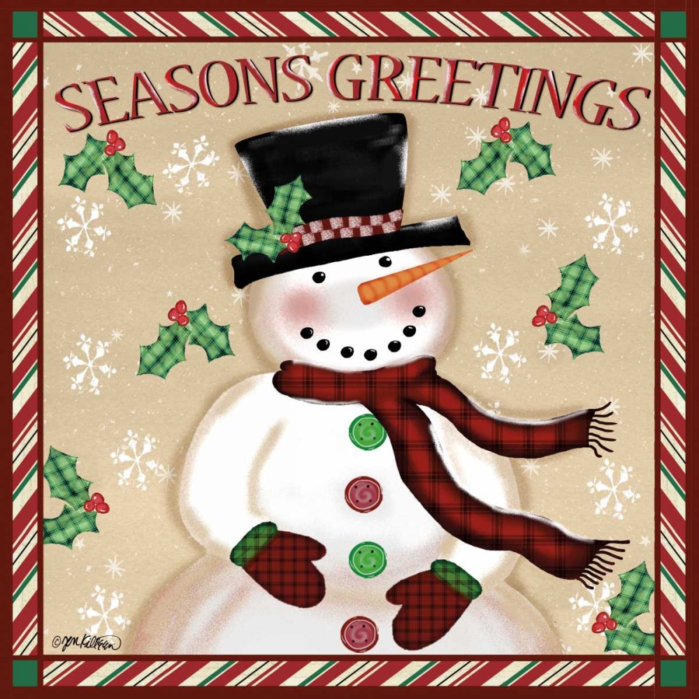 Wall Art Painting id:78114, Name: Seasons Greetings Snowmen I, Artist: Killeen, Jen