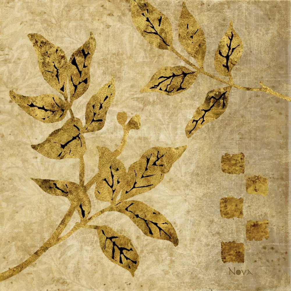 Wall Art Painting id:85185, Name: Gold Leaf Branches I, Artist: Studio Nova