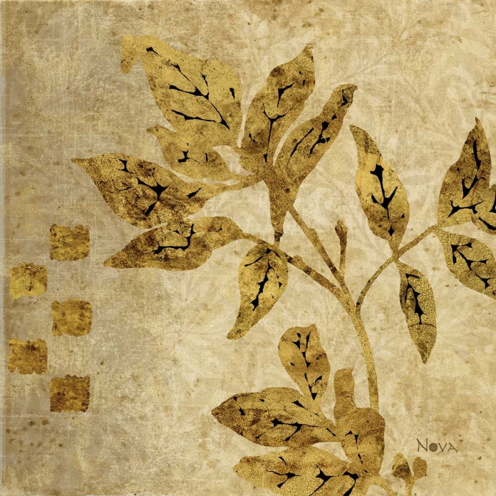 Wall Art Painting id:85186, Name: Gold Leaf Branches II, Artist: Studio Nova