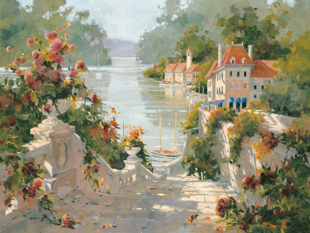 Wall Art Painting id:60316, Name: Italian Harbour, Artist: Simandle, Marilyn