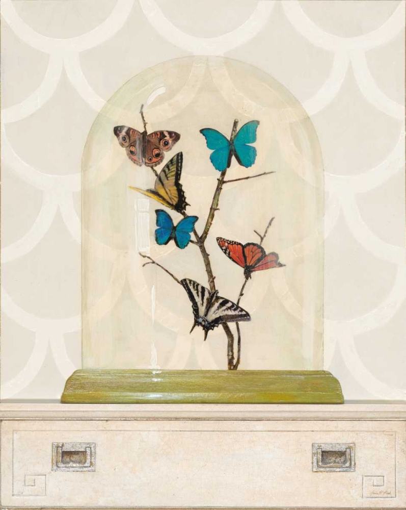 Wall Art Painting id:56312, Name: Butterfly Cloche, Artist: Fisk, Arnie