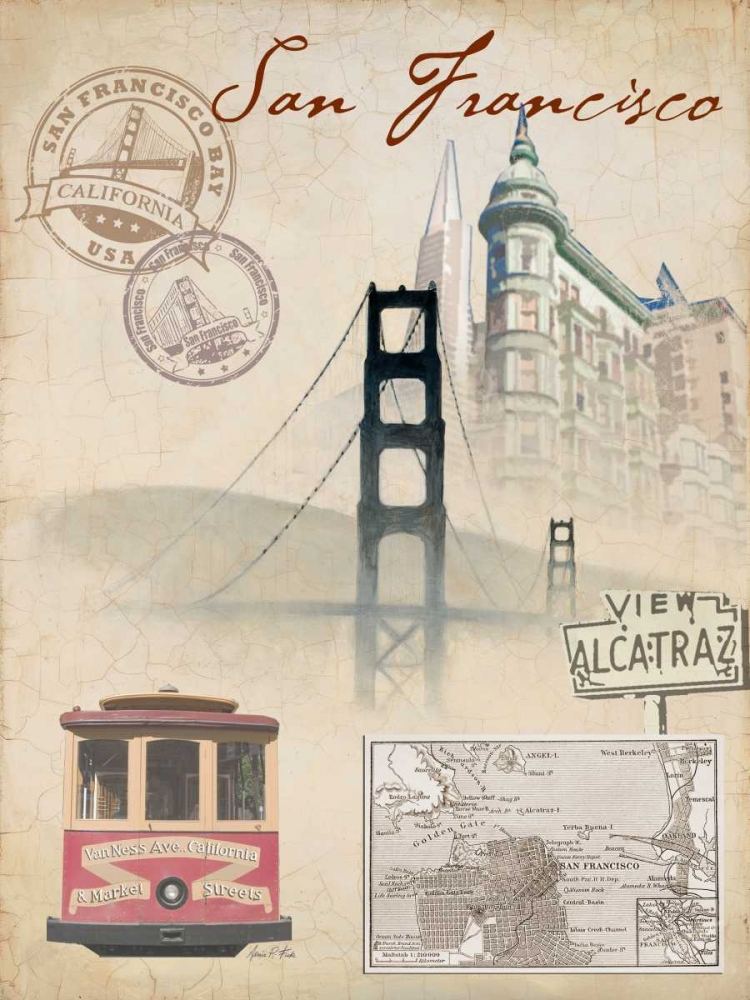 Wall Art Painting id:56383, Name: Travel San Francisco, Artist: FISK, Arnie