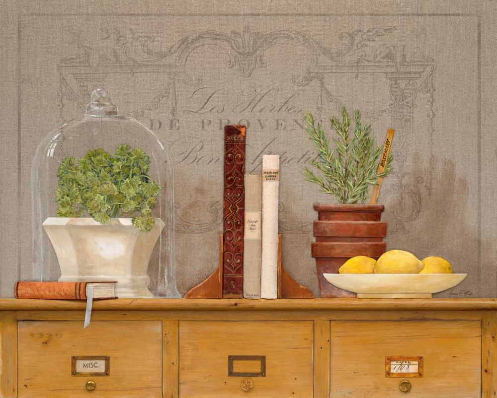 Wall Art Painting id:56396, Name: Rosemary Library, Artist: Fisk, Arnie