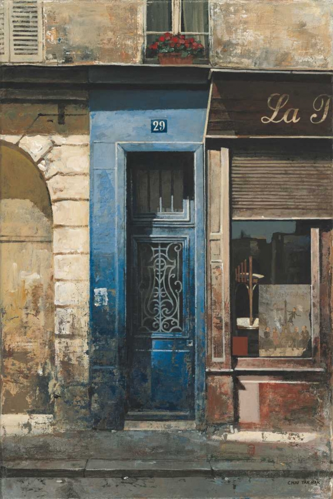 Wall Art Painting id:59725, Name: La Porte Bleu, Artist: Hak, Chiu Tak
