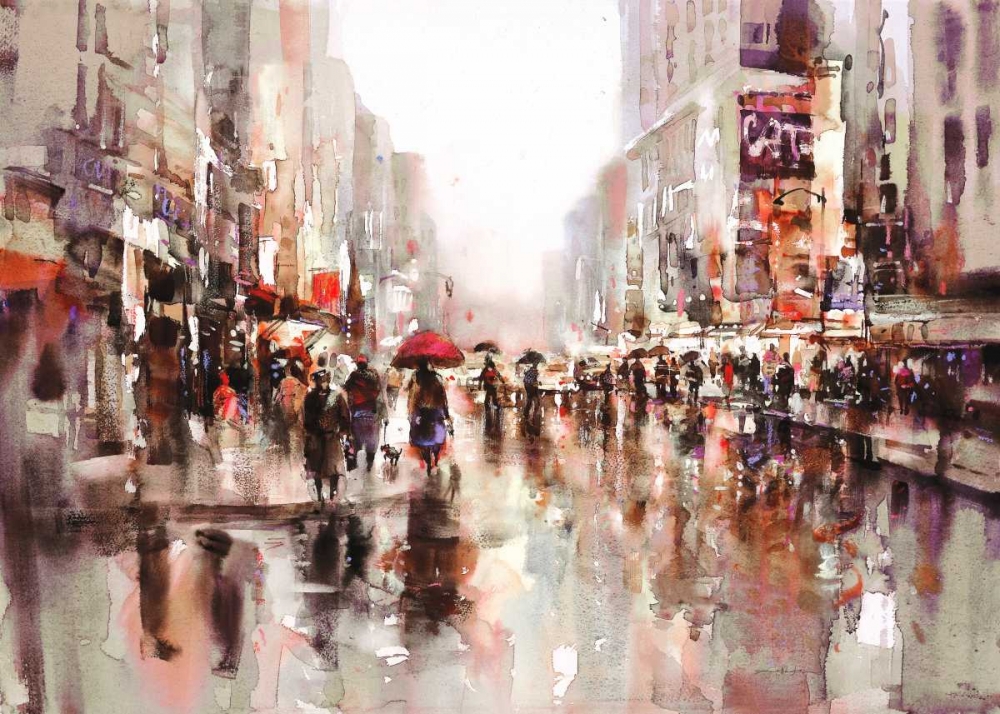 Art Print: City Rain 2