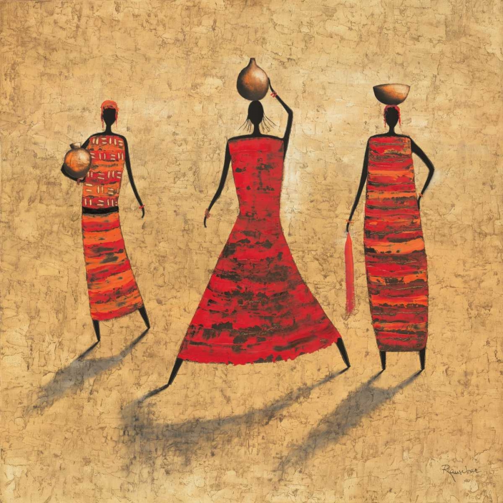 Wall Art Painting id:62920, Name: Gathering Water, Artist: Rauscher, Michel