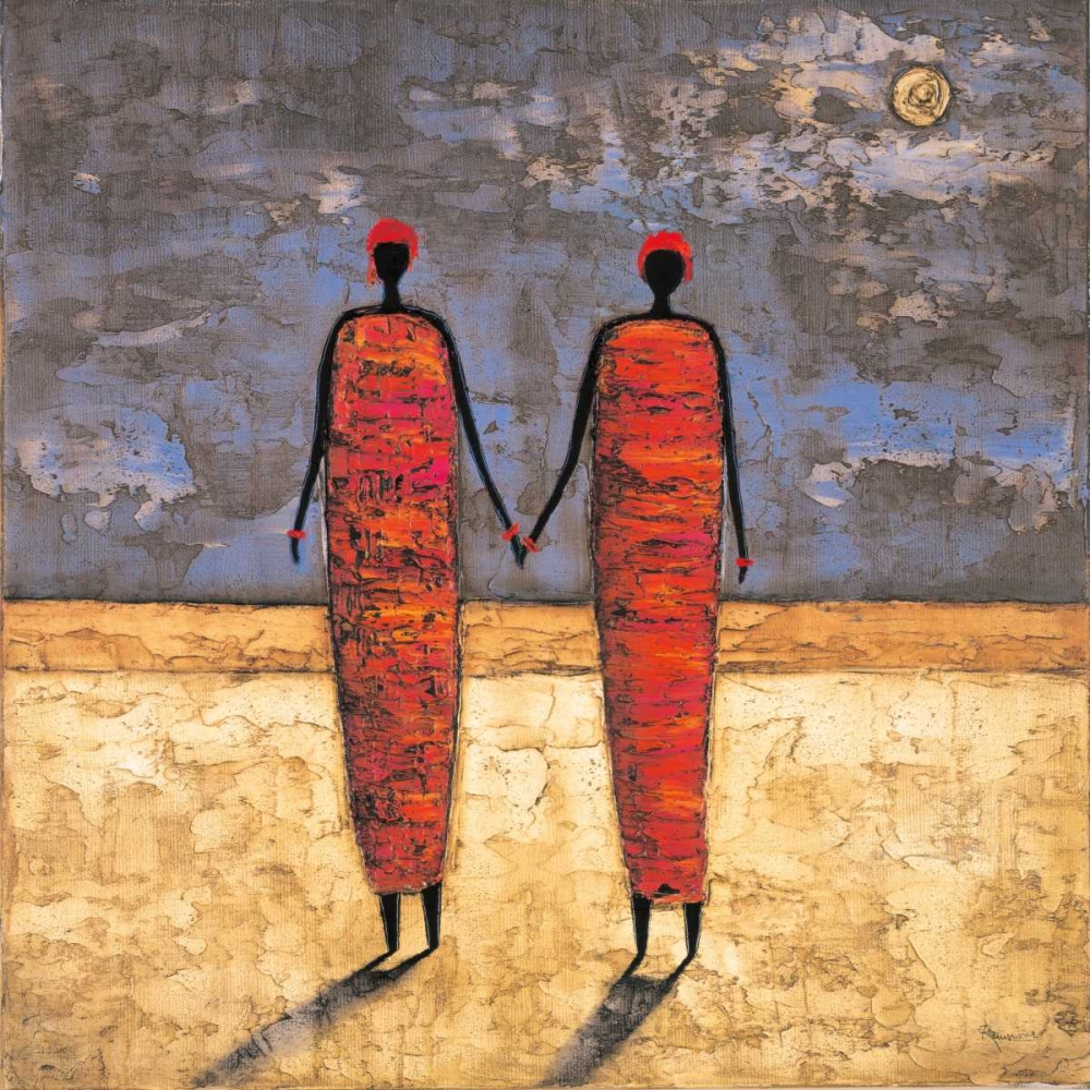 Wall Art Painting id:62922, Name: Friends at Dusk, Artist: Rauscher, Michel