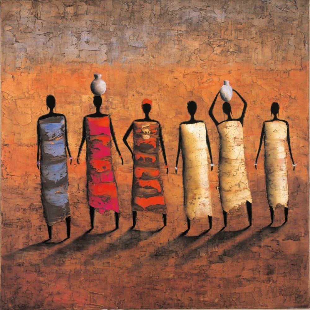 Wall Art Painting id:62923, Name: The Gatherers, Artist: Rauscher, Michel