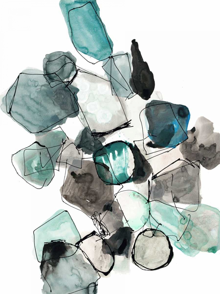 Wall Art Painting id:142249, Name: Geometric Pools, Artist: Gold, Lora