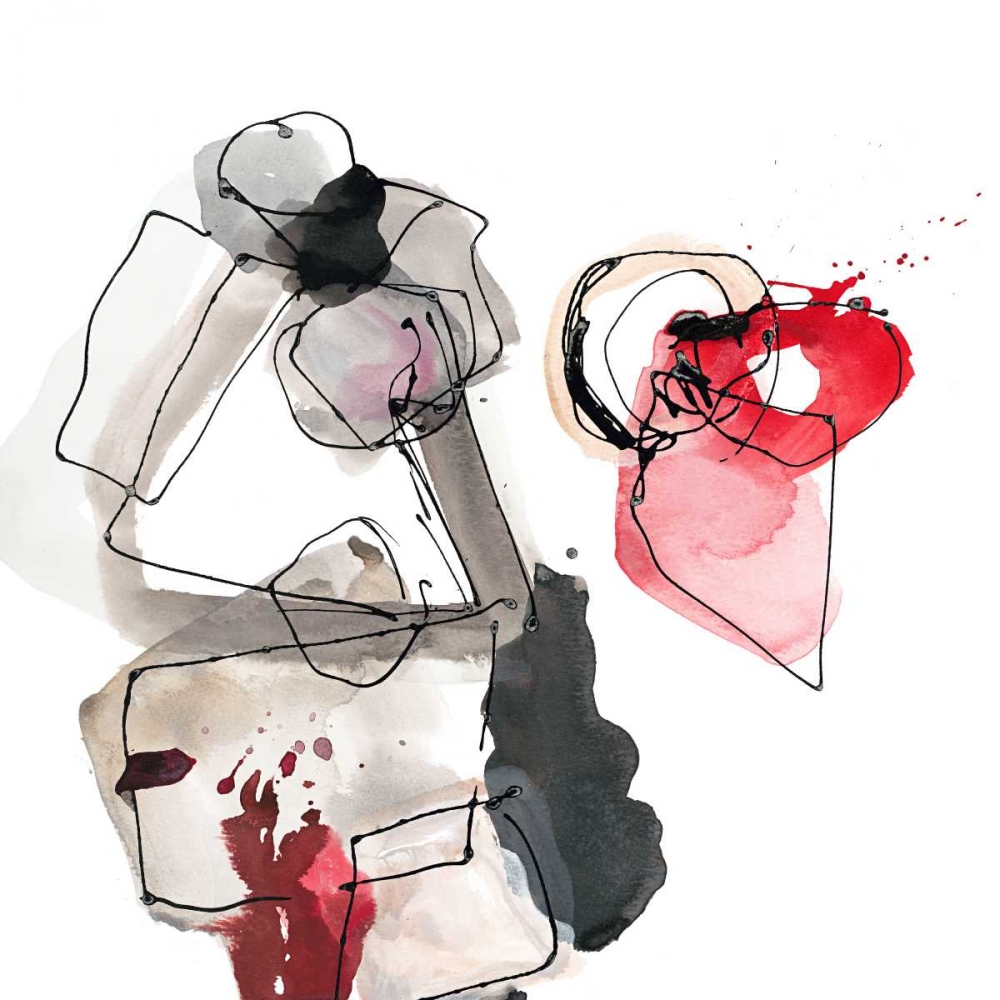 Wall Art Painting id:142287, Name: Gestural Geometrics 3, Artist: Gold, Lora