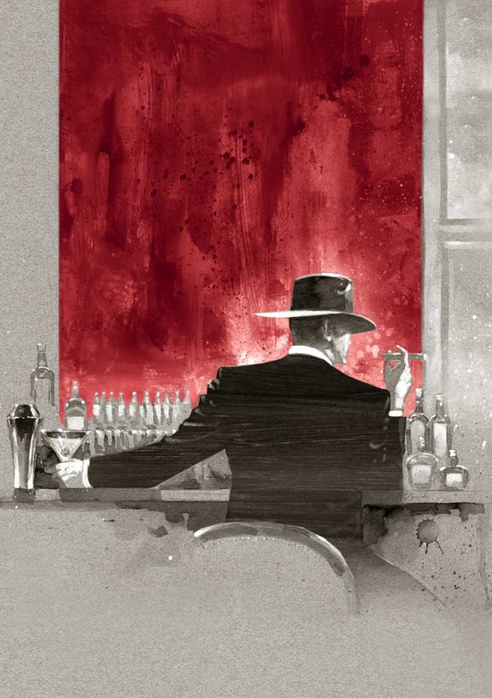 Wall Art Painting id:57590, Name: Cigar Bar Red Study, Artist: Lynch, Brent 
