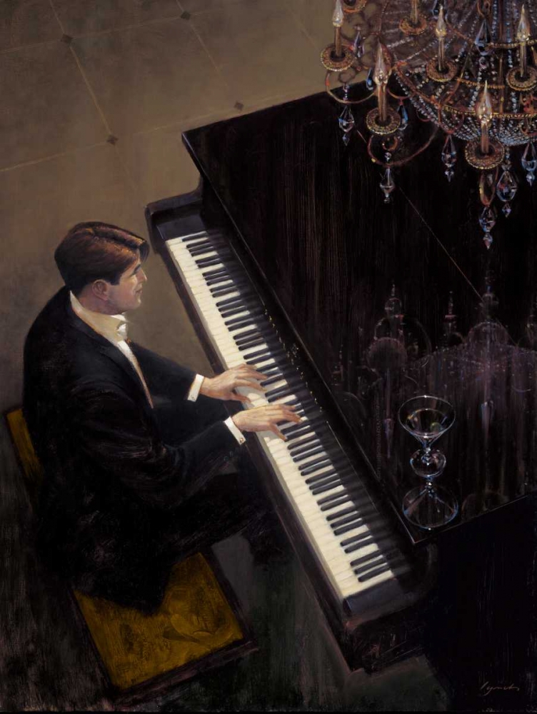 Wall Art Painting id:57592, Name: Jazz Duet - Piano, Artist: Lynch, Brent 