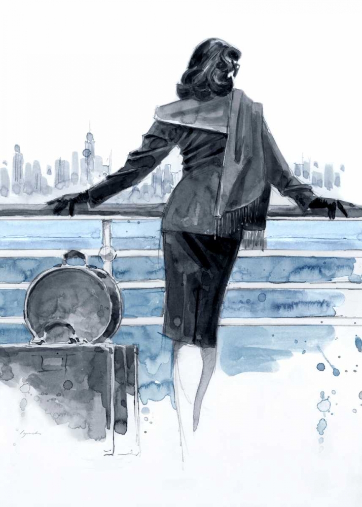 Wall Art Painting id:57604, Name: Port of Call Blue Study, Artist: Lynch, Brent 