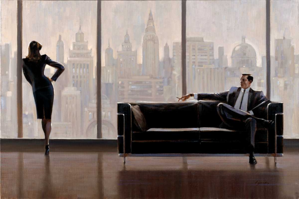 Wall Art Painting id:57614, Name: Pensive New York, Artist: Lynch, Brent 
