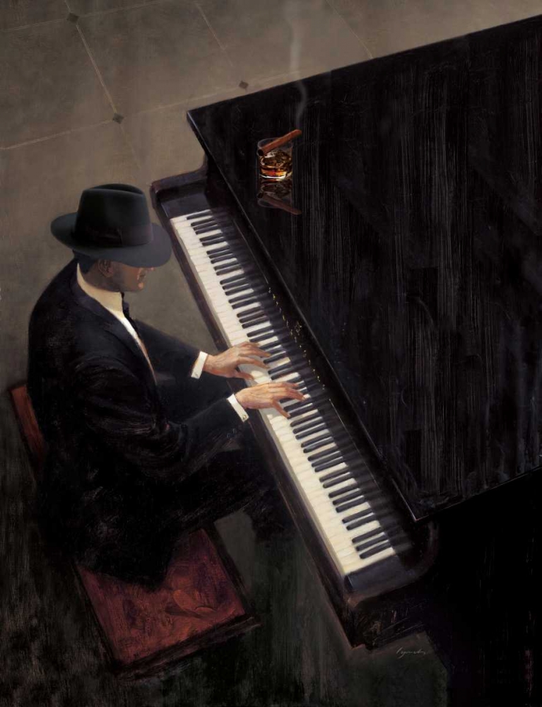 Wall Art Painting id:57622, Name: Piano Bar 1, Artist: Lynch, Brent 