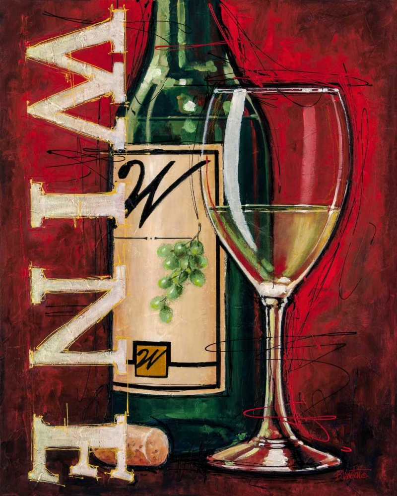Wall Art Painting id:63496, Name: White Wine Tasting, Artist: Langton, Bruce